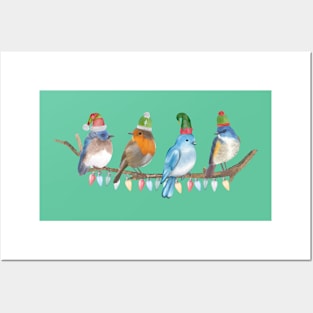 Christmas birds Posters and Art